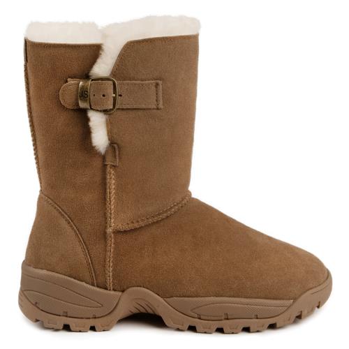 Ladies Berkshire Sheepskin Mid Boot Chestnut Extra Image 1